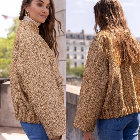 Liz Claiborne Tweed Women’s Bomber Jacket - Picture 7 of 16